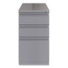 Full-Width Pull 20 Deep Mobile Pedestal File, 3-Drawer: Box/Box/File, Letter, Arctic Silver, 15 x 19.88 x 27.75