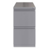Full-Width Pull 20 Deep Mobile Pedestal File, 2-Drawer: File/File, Letter, Arctic Silver, 15 x 19.88 x 27.75