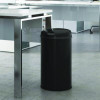 Sensor Trash Can, 8 Gal, Plastic/Stainless Steel, Black