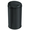 Sensor Trash Can, 8 Gal, Plastic/Stainless Steel, Black