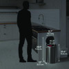 Sensor Trash Can, 8 Gal, Plastic/Stainless Steel, Black