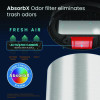 Sensor Trash Can, 8 Gal, Plastic/Stainless Steel, Silver