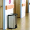 Step Pedal Trash Can With Airstep Technology, 13 Gal, Plastic/Stainless Steel, Silver