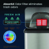 Step Pedal Trash Can With Airstep Technology, 13 Gal, Plastic/Stainless Steel, Silver