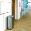 Wings Lid Sensor Trash Can, 18 Gal, Plastic/Stainless Steel, Silver