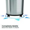 Extra-Large Sensor Trash Can With Wheels, 23 Gal, Plastic/Stainless Steel, Silver/Black