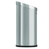 Beveled Open Top Trash Can, 15 Gal, Stainless Steel, Silver