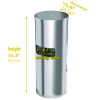 Side-Entry Trash Can With Gym Wipe Dispenser, 9 Gal, Stainless Steel, Silver