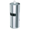 Side-Entry Trash Can With Gym Wipe Dispenser, 9 Gal, Stainless Steel, Silver