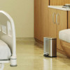 Fire-Resistant Step Pedal Trash Can, 1.3 Gal, Plastic/Stainless Steel, Silver