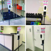 Sanitizer Dispenser, 1,000 Ml, 13 x 11.5 x 63, Silver