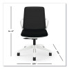 Cliq Office Chair, Supports Up To 300 Lb, 17" To 22" Seat Height, Black Seat, Black Back, White Base