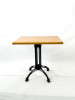 Solid Wood Tables, Cast Iron Base, Square, 36w x 36d x 29.75h, Natural