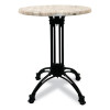 Topalit Tables, Round, 36" Dia x 29"h, Gray Top, Black Iron Base/Legs