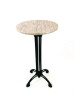 Topalit Tables, Round, 24" Dia x 42"h, Washington Pine Top, Black Aluminum Base/Legs