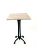 Topalit Tables, Square, 32 x 32 x 44, Washington Pine Top, Black Iron Base/Legs