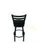Boggs Series Barstool, Supports Up To 300 Lb, 30.5" Seat Height, Black Seat, Black Back, Black Base