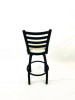 Boggs Series Barstool, Supports Up To 300 Lb, 30.5" Seat Height, Cream Seat, Black Back, Black Base