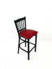 Cobra Series Barstool, Supports Up To 300 Lb, 28.5" Seat Height, Burgundy Seat, Black Back, Black Base