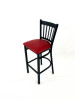 Cobra Series Barstool, Supports Up To 300 Lb, 28.5" Seat Height, Burgundy Seat, Black Back, Black Base