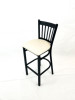 Cobra Series Barstool, Supports Up To 300 Lbs, 28.5" Seat Height, Cream Seat, Black Back, Black Base