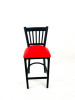 Cobra Series Barstool, Supports Up To 300 Lb, 28.5" Seat Height, Red Seat, Black Back, Black Base