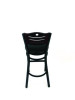 Eagle Series Barstool, Supports Up To 300 Lb, 28.5" Seat Height, Black Seat, Dark Mahogany Back, Black Base