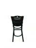 Eagle Series Barstool, Supports Up To 300 Lb, 28.5" Seat Height, Black Seat, Dark Walnut Back, Black Base