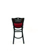 Eagle Series Barstool, Supports Up To 300 Lb, 28.5" Seat Height, Burgundy Seat, Dark Walnut Back, Black Base
