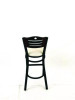 Eagle Series Barstool, Supports Up To 300 Lb, 28.5" Seat Height, Cream Seat, Dark Walnut Back, Black Base