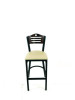 Eagle Series Barstool, Supports Up To 300 Lb, 28.5" Seat Height, Taupe Seat, Dark Walnut Back, Black Base
