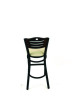 Eagle Series Barstool, Supports Up To 300 Lb, 28.5" Seat Height, Taupe Seat, Dark Walnut Back, Black Base