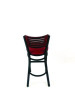 Jones River Series Barstool, Supports Up To 300 Lb, 28.5" Seat Height, Burgundy Seat, Dark Mahogany Back, Black Base