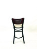 Jones River Series Barstool, Supports Up To 300 Lb, 28.5" Seat Height, Cream Seat, Dark Mahogany Back, Black Base