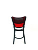 Jones River Series Barstool, Supports Up To 300 Lb, 28.5" Seat Height, Red Seat, Dark Mahogany Back, Black Base