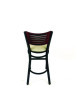 Jones River Series Barstool, Supports Up To 300 Lb, 28.5" Seat Height, Taupe Seat, Dark Mahogany Back, Black Base