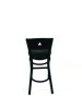 Liberty Series Barstool, Supports Up To 300 Lb, 28.5" Seat Height, Black Seat, Dark Mahogany Back, Black Base