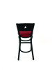 Liberty Series Barstool, Supports Up To 300 Lb, 28.5" Seat Height, Burgundy Seat, Dark Mahogany Back, Black Base