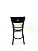 Liberty Series Barstool, Supports Up To 300 Lb, 28.5" Seat Height, Cream Seat, Dark Mahogany Back, Black Base