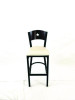 Liberty Series Barstool, Supports Up To 300 Lb, 28.5" Seat Height, Cream Seat, Dark Mahogany Back, Black Base