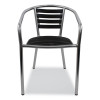 Pinzon Series Chairs, Support Up To 300 Lb, 18" Seat Height, Black/Silver Seat, Black/Silver Back, Silver Base