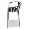 Pinzon Series Barstools, Supports Up To 300 Lb, 31" Seat Height, Black/Silver Seat, Black/Silver Back; Silver Base