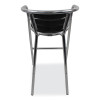 Pinzon Series Barstools, Supports Up To 300 Lb, 31" Seat Height, Black/Silver Seat, Black/Silver Back; Silver Base