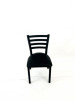 White Horse Series Side Chairs, Supports Up To 300 Lb, 18" Seat Height, Black Seat, Black Back, Black Base