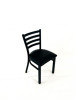 White Horse Series Side Chairs, Supports Up To 300 Lb, 18" Seat Height, Black Seat, Black Back, Black Base