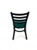 White Horse Series Side Chairs, Supports Up To 300 Lb,18" Seat Height, Green Seat, Black Back, Black Base