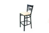 X Series Barstool, Supports Up To 300 Lb, 29.5" Seat Height, Cream Seat, Black Back, Black Base