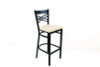 X Series Barstool, Supports Up To 300 Lb, 29.5" Seat Height, Cream Seat, Black Back, Black Base