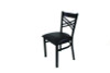 X Series Chair, Supports Up To 300 Lb, 18" Seat Height, Black Seat, Black Back, Black Base