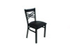 X Series Chair, Supports Up To 300 Lb, 18" Seat Height, Black Seat, Black Back, Black Base